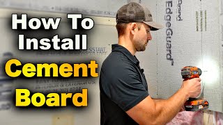 Cement Board Installation  Shower Walls For Tile  COMPLETE TUTORIAL [upl. by Edalb]