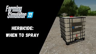 FS22  Weeds When To Spray  Farming Simulator 22 [upl. by Arfihs]