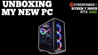 CyberPowerPC RTX 3060 12 GB Gaming PC Unboxing Custom Build [upl. by Annahael838]