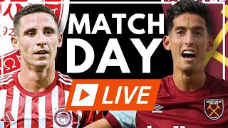 OLYMPIACOS 21 WEST HAM  EUROPA LEAGUE  MATCHDAY LIVE [upl. by Rosemonde]