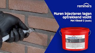 Muren injecteren tegenoptrekkend vocht met Kiesol C basic [upl. by Narual977]