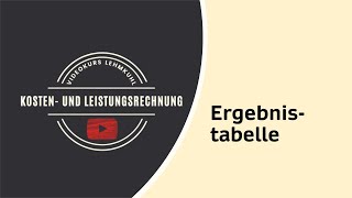 KLR Folge 2  Einführung der Ergebnistabelle [upl. by Lola]