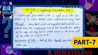 Erythrocyte sedimentation rate  esr test in hindi  western green method  wintrobe method [upl. by Bernelle]