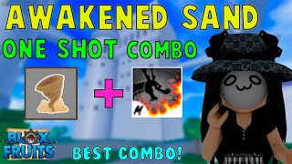 『Best Awakened Sand One Shot Combo』Bounty Hunt l Roblox  Blox fruits update 17  25M  fer999 [upl. by Oivatco]