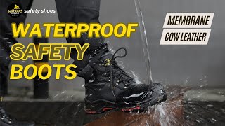 Guardian Safetoe Waterproof Work Boots Composite Toe Safety Boots Cow Leather M8565 [upl. by Wildon179]