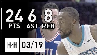 Kemba Walker Full Highlights Hornets vs 76ers 20180319  24 Pts 6 Ast 8 Reb [upl. by Camfort]