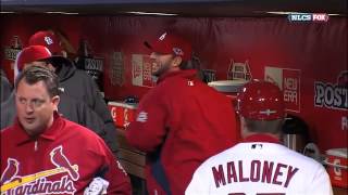 20121019 Wainwright dances in dugout [upl. by Enyr]