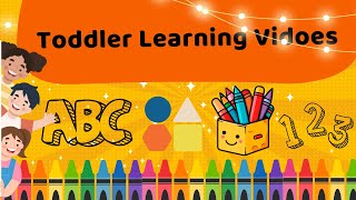 Preschool Learning Videos For 3 Years  Kindergarten Homeschool Edu Videos  Toddlers Learning Video [upl. by Tannenwald]