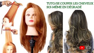 TECHNIQUE RÉVOLUTIONNAIRE😱RÉALISER coupe cheveux DÉGRADÉ SOIMÊME COMME UNE PROcoiffure [upl. by Omland]