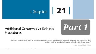 Conservative Esthetic Procedures part 1 Artistic Elements of Tooth  Operative Dentistry [upl. by Bouley191]