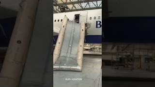 How Airplanes Evacuation Slide Works  shorts [upl. by Ujawernalo]