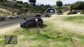 GTA 5 Online  Pedestrian Saves Me From Roadkill [upl. by Teplitz]