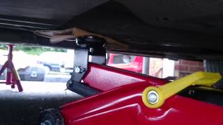 Jacking E46 BMW Onto Axle Stands w Chassis Rail [upl. by Kcirddot]