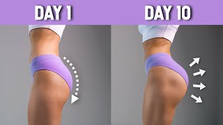 10 Min  10 Days  10 Exercises to GROW BUBBLE BUTT  Intense Booty Challenge No Equipment At Home [upl. by Wilkins]