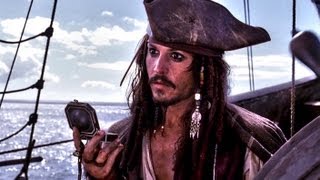 Pirates Of The Caribbean  Hes a Pirate Captain Jack jumps flies sails arrives to port Full HD [upl. by Loats]