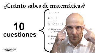 10 PREGUNTAS DE MATEMÁTICAS ¿Cuánto sabes [upl. by Oihsoy]