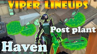 Top 15 New Haven Viper Post Plant Lineups  Viper Lineups Haven  Valorant Tips amp Tricks [upl. by Avner]