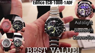 Casio Edifice ECB10DB1ADF  Review amp Setting edifice kepoinhobby [upl. by Ennaylloh]