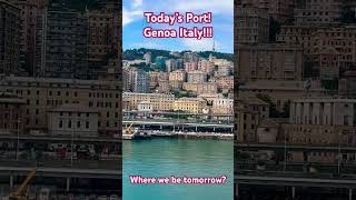 Todays Cruise PortDestination Genoa Italy [upl. by Anade898]