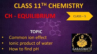 Comman ion effect Ionic product of water Ionic Equilibrium Class 11th CBSE Level part 5 [upl. by Eneryt977]