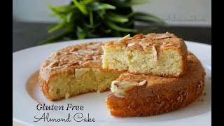 Gluten Free Almond cake  4 ingredient Almond cake  Asheescookbook [upl. by Tayib]