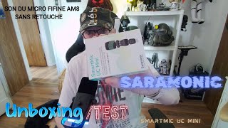 UNBOXINGTEST MICROPHONE SARAMONIC SMARTMIC UC MINI [upl. by Anaehs794]