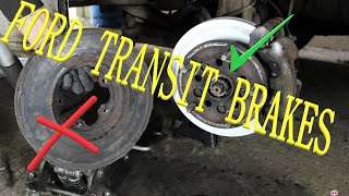 HOW TO Replace TRANSIT CUSTOM front brakes DISCS PADS [upl. by Beauchamp]