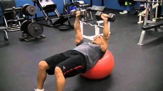 Stability Ball Incline Dumbbell Chest Press [upl. by Eoin]