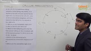 Circular Arrangement  Model 1 Simple Arrangement  Reasoning Ability  TalentSprint Aptitude Prep [upl. by Ysac]