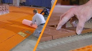 Pose de carreaux sur des sols industriels  en toute sécurité avec Schlüter®DITRA 25 [upl. by Ellenar]