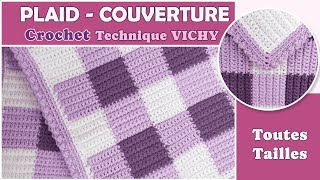 🔍 Découvrez la Technique Vichy  Plaid ou Couverture au Crochet 🌼🧶 [upl. by Rinaldo874]