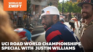 UCI Road World Championship Special Featuring Justin Williams  World of Zwift Episode 44 [upl. by Unhsiv]