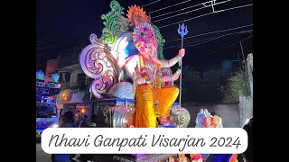 गणपती विसर्जन न्हावी २०२४  Ganpati Visarjan Nhavi 2024  नवीन बंदच्या गाड्या जबरदस्त वाजले बॅण्ड [upl. by Sivek535]