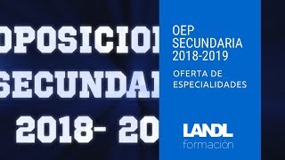 Preparación oposiciones secundaria 2018 2019 [upl. by Arianie]