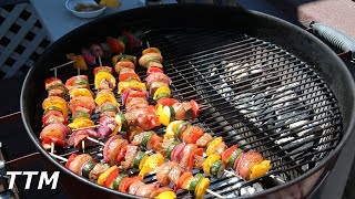 How to Make Steak Kabobs on the Weber Kettle [upl. by Adila]