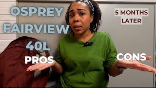 UPDATED REVIEW  NEW OSPREY FAIRVIEW 40L  PROS amp CONS REGRETS WORTH IT KDiaries Ep 14 [upl. by Avin]