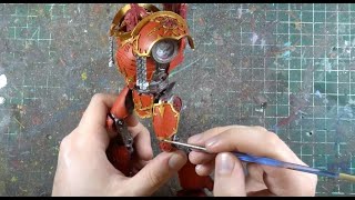 Warhammer 40K Kytan Daemon Engine of Khorne Painting Video [upl. by Acinad]