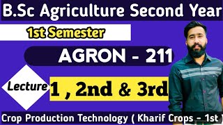 BSc Agriculture Second Year Crop production technology classes notes  BSc Ag 3rd semester class [upl. by Tiedeman]