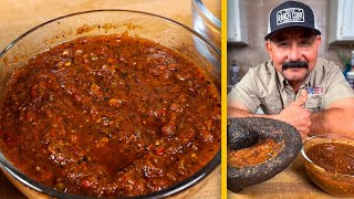 How to Make SALSA TATEMADA  Charred Salsa Roja Recipe al Molcajete amp Blended [upl. by Ykcaj837]