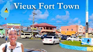 Beautiful Day in This Caribbean Town  Vieux Fort  🇱🇨 Saint Lucia Authentic VLOG [upl. by Leirum]