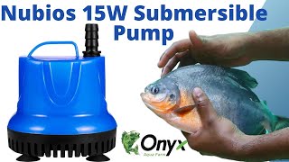 Nubios Aquarium Submersible Pump 15 watts  Nubios Suction Submersible pump  Onyx Aqua Farm [upl. by Elleynad137]