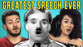 College Kids React To The Greatest Speech Ever Made The Great Dictator [upl. by Htiduj]