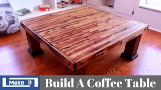 How to Build a Coffee Table with 2X4 and plywood  DIY [upl. by Aseral]