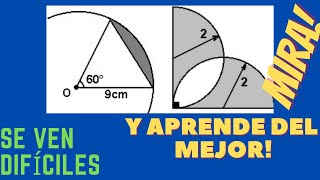 ✍ ÁREAS SOMBREADAS Circulares ⌚ Ejercicios Resueltos Paso a Paso [upl. by Onnem641]