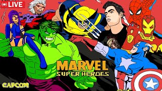 Jogando Marvel Super Heroes  Arcade Mode  PS1 🔴AO VIVO [upl. by Rawlinson483]