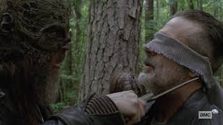 The Walking Dead  10x06  Bonds  1  Negan jokes about Whisperers lifestyle Jeffrey Dean Morgan [upl. by Ymled]