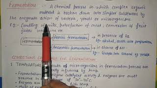 Lecture 01  Fermentation process and conditions favourable for fermentation [upl. by Rehpotsrhc]