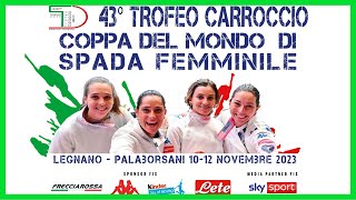 Coppa Del Mondo Spada Femminile  LEGNANO 2023  DAY 1 GREEN PISTE [upl. by Syverson]