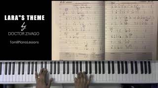 Laras Theme PianoKeyboard Tutorial with Chords  For Begginers  Doctor Zivago [upl. by Etra]