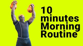 10 MINUTES MORNING KETTLEBELL amp SKIPPING ROUTINE [upl. by Ateiluj]